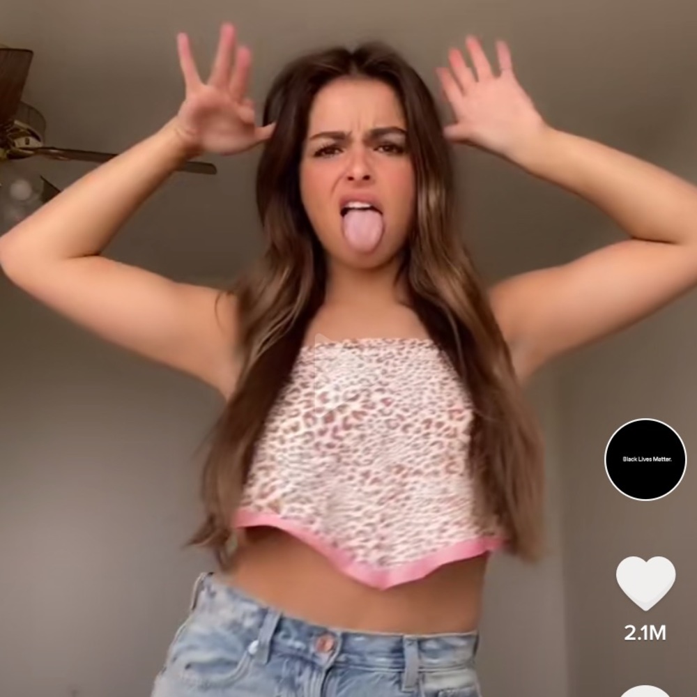 ADDISON RAE CHEETAH TOP💗